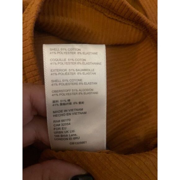 Urban Outfitters women's brown cut out cropped short sleeve casual top sz small - Picture 8 of 8